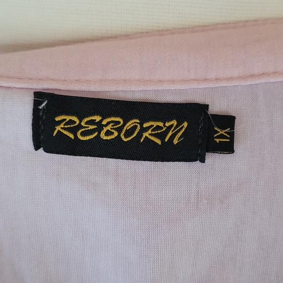Reborn Tunic Pastel Pink Dot Pattern 1XL - Picture 8 of 8
